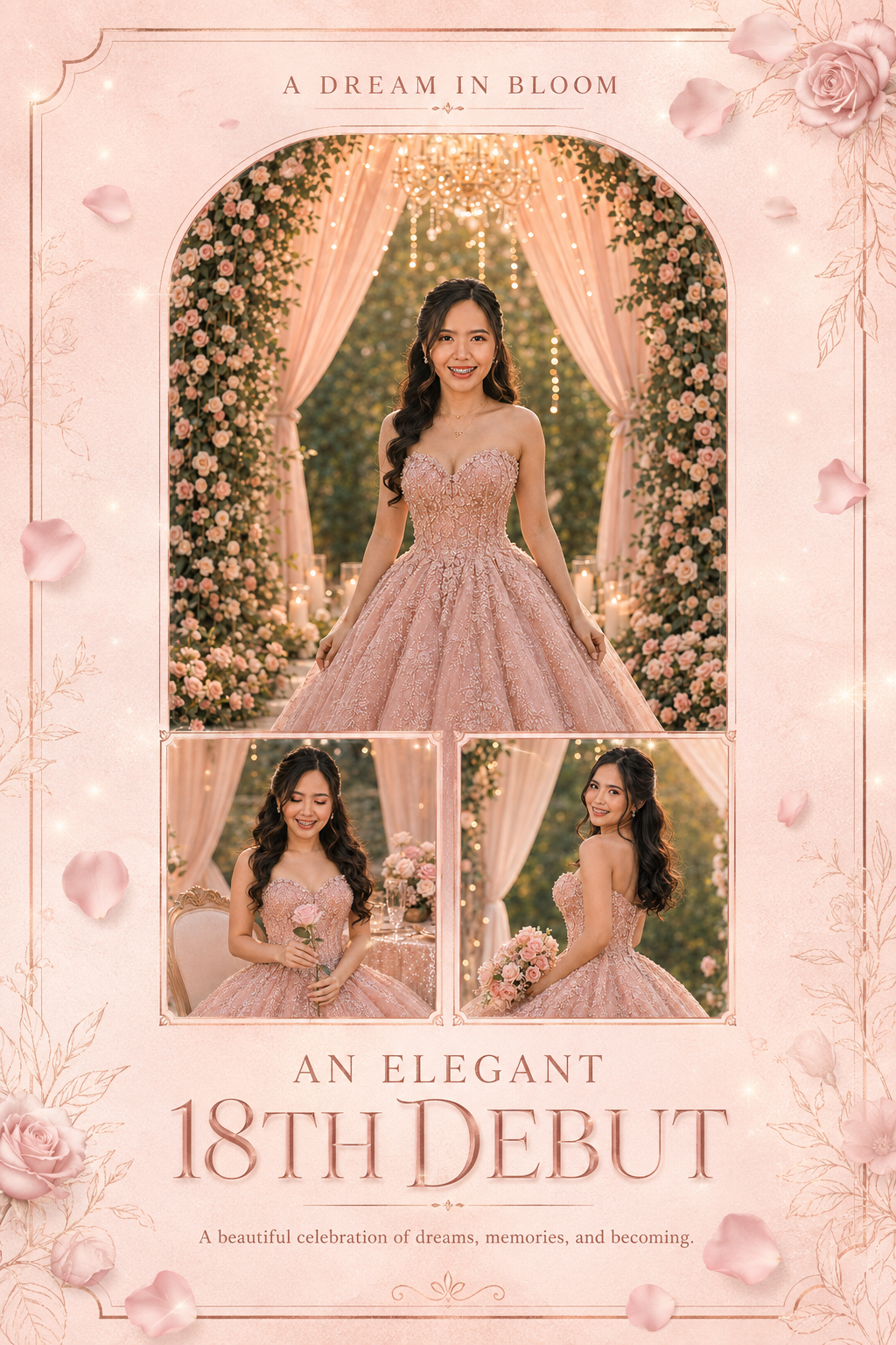 Isabella eighteenth birthday invitation